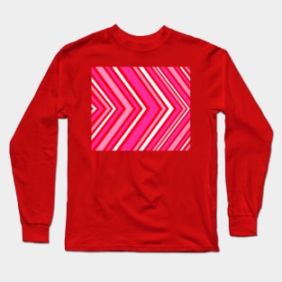 Hot pink and light pink chevrons Long Sleeve T-Shirt